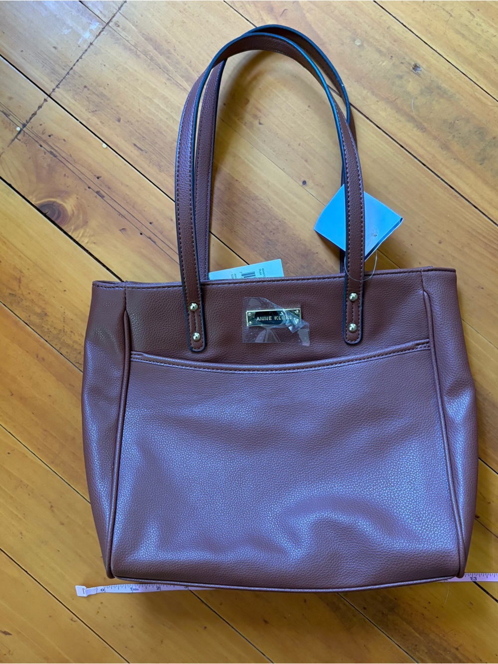 Anne Klein Brown Leather Tote Bag